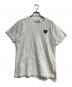 PLAY COMME des GARCONS（プレイコムデギャルソン）の古着「ラインストーンハートワッペンTシャツ」｜ホワイト