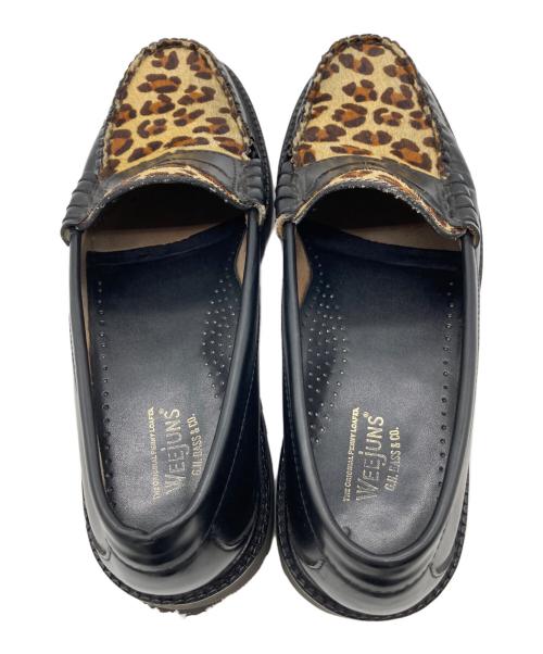 G.H.BASS&CO.（ジー・エイチ・バス・コー）G.H.BASS&CO. (ジー・エイチ・バス・コー) レオパードハラココインローファー ブラック サイズ:7 1/2の古着・服飾アイテム