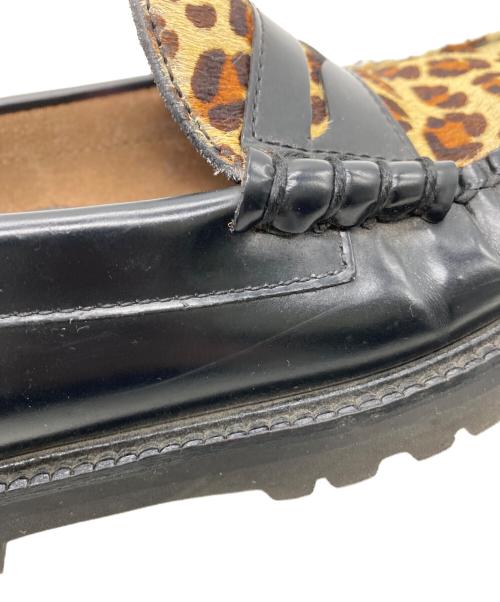 G.H.BASS&CO.（ジー・エイチ・バス・コー）G.H.BASS&CO. (ジー・エイチ・バス・コー) レオパードハラココインローファー ブラック サイズ:7 1/2の古着・服飾アイテム