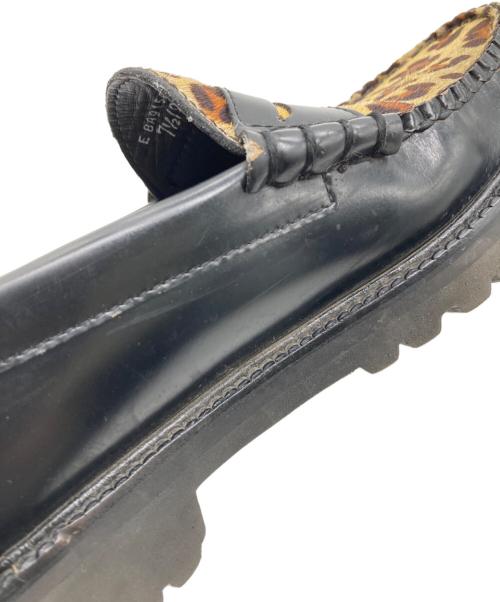 G.H.BASS&CO.（ジー・エイチ・バス・コー）G.H.BASS&CO. (ジー・エイチ・バス・コー) レオパードハラココインローファー ブラック サイズ:7 1/2の古着・服飾アイテム