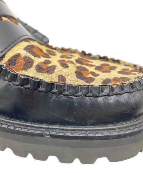 G.H.BASS&CO.（ジー・エイチ・バス・コー）G.H.BASS&CO. (ジー・エイチ・バス・コー) レオパードハラココインローファー ブラック サイズ:7 1/2の古着・服飾アイテム