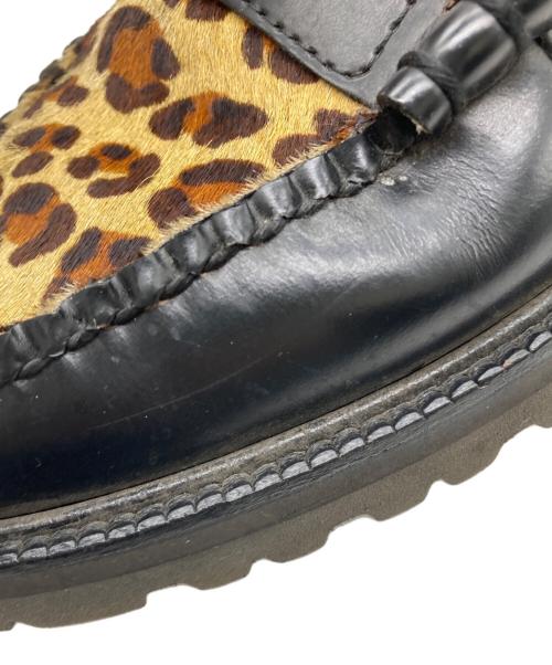 G.H.BASS&CO.（ジー・エイチ・バス・コー）G.H.BASS&CO. (ジー・エイチ・バス・コー) レオパードハラココインローファー ブラック サイズ:7 1/2の古着・服飾アイテム