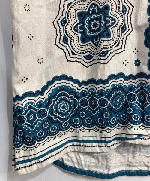 MOJITO（モヒート）MOJITO (モヒート) ARCH米村屋 BANDANNA ABSHINTH SHIRTS アイボリー×ブルー サイズ:XLの古着・服飾アイテム