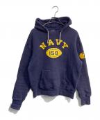 WAREHOUSEウエアハウス）の古着「後付けフードアスレチックスウェットパーカー John Gluckow 1950-early 60s Fakie Afterhood　JG-CS02」｜ネイビー