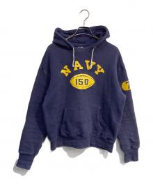 WAREHOUSE（ウエアハウス）の古着「後付けフードアスレチックスウェットパーカー John Gluckow 1950-early 60s Fakie Afterhood　JG-CS02」｜ネイビー