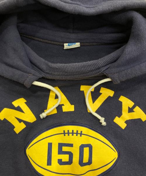 WAREHOUSE（ウエアハウス）WAREHOUSE (ウエアハウス) 後付けフードアスレチックスウェットパーカー John Gluckow 1950-early 60s Fakie Afterhood　JG-CS02 ネイビー サイズ:Mの古着・服飾アイテム