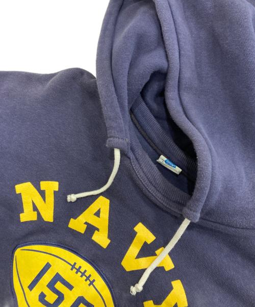 WAREHOUSE（ウエアハウス）WAREHOUSE (ウエアハウス) 後付けフードアスレチックスウェットパーカー John Gluckow 1950-early 60s Fakie Afterhood　JG-CS02 ネイビー サイズ:Mの古着・服飾アイテム