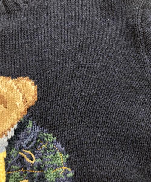POLO RALPH LAUREN（ポロ・ラルフローレン）POLO RALPH LAUREN (ポロ・ラルフローレン) POLOベアクルーネックニット ネイビー サイズ:Mの古着・服飾アイテム