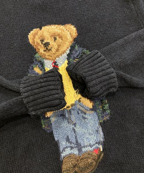POLO RALPH LAUREN（ポロ・ラルフローレン）POLO RALPH LAUREN (ポロ・ラルフローレン) POLOベアクルーネックニット ネイビー サイズ:Mの古着・服飾アイテム