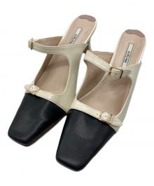 HER LIP TO（ハーリップトゥ）の古着「Mademoiselle Mules」｜アイボリー×ブラック