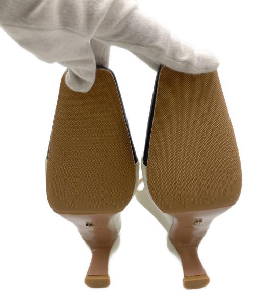 HER LIP TO（ハーリップトゥ）Her lip to (ハーリップトゥ) Mademoiselle Mules アイボリー×ブラック サイズ:39の古着・服飾アイテム