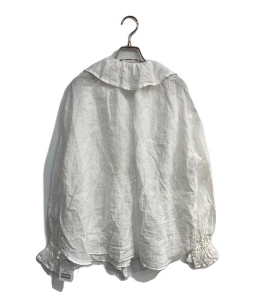 journal standard luxe（ジャーナルスタンダード ラックス）JOURNAL STANDARD LUXE (ジャーナルスタンダード ラックス) フレンチリネン フリルパフブラウス ホワイト サイズ:Free 未使用品の古着・服飾アイテム