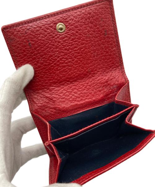 GUCCI（グッチ）GUCCI (グッチ) シェリーライン インターロッキングG Wホック財布 レッドの古着・服飾アイテム