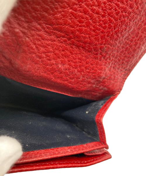 GUCCI（グッチ）GUCCI (グッチ) シェリーライン インターロッキングG Wホック財布 レッドの古着・服飾アイテム