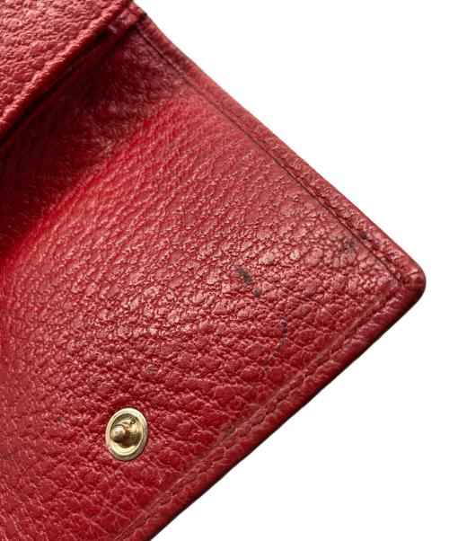 GUCCI（グッチ）GUCCI (グッチ) シェリーライン インターロッキングG Wホック財布 レッドの古着・服飾アイテム