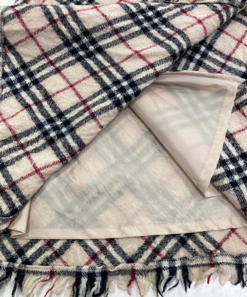 BURBERRY BLUE LABEL（バーバリー ブルー レーベル）BURBERRY BLUE LABEL (バーバリー ブルー レーベル) チェックミニスカート ベージュ×レッド サイズ:36の古着・服飾アイテム