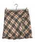 BURBERRY BLUE LABEL（バーバリー ブルー レーベル）の古着「チェックミニスカート」｜ベージュ×レッド