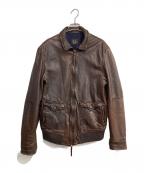 GIMO'S×PAPASジモス×パパス）の古着「レザージャケット」｜ブラウン