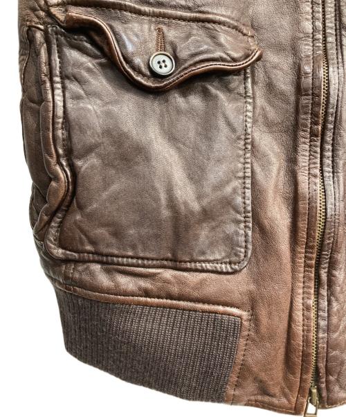 GIMO'S（ジモス）GIMO'S (ジモス) PAPAS (パパス) レザージャケット ブラウン サイズ:FREEの古着・服飾アイテム