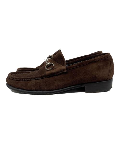 GUCCI（グッチ）GUCCI (グッチ) ホースビットスウェードローファー ブラウン サイズ:SIZE 41 1/2 Eの古着・服飾アイテム