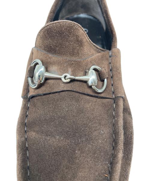 GUCCI（グッチ）GUCCI (グッチ) ホースビットスウェードローファー ブラウン サイズ:SIZE 41 1/2 Eの古着・服飾アイテム