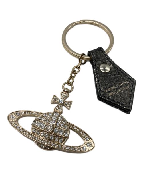 Vivienne Westwood（ヴィヴィアンウエストウッド）Vivienne Westwood (ヴィヴィアンウエストウッド) ラインストーンキーリング ゴールドの古着・服飾アイテム