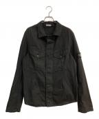 STONE ISLANDストーンアイランド）の古着「ジップアップシャツジャケット」｜ブラック