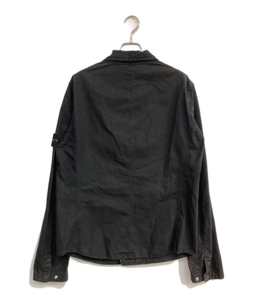 STONE ISLAND（ストーンアイランド）STONE ISLAND (ストーンアイランド) ジップアップシャツジャケット ブラック サイズ:Lの古着・服飾アイテム