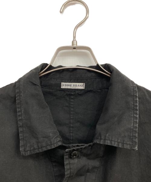STONE ISLAND（ストーンアイランド）STONE ISLAND (ストーンアイランド) ジップアップシャツジャケット ブラック サイズ:Lの古着・服飾アイテム