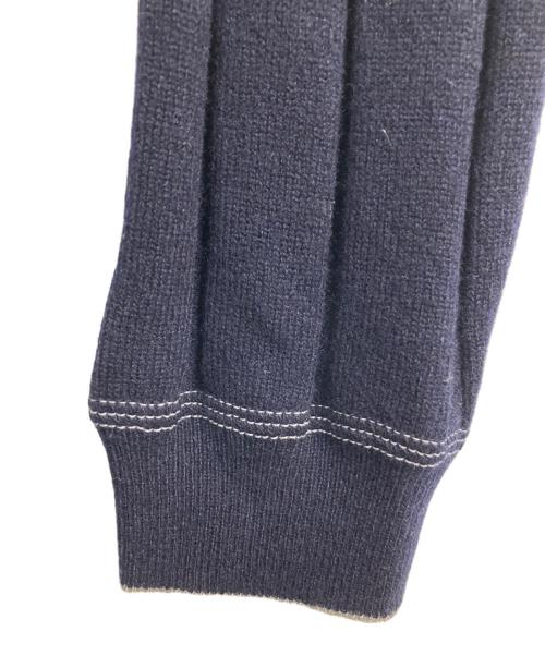 BRUNELLO CUCINELLI（ブルネロクチネリ）BRUNELLO CUCINELLI (ブルネロクチネリ) ウールカシミヤジップアップニット ネイビー サイズ:50の古着・服飾アイテム