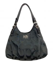 COACH（コーチ）の古着「シグネチャーワンショルダーバッグ」｜ブラック