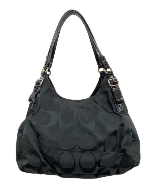 COACH（コーチ）COACH (コーチ) シグネチャーワンショルダーバッグ ブラックの古着・服飾アイテム