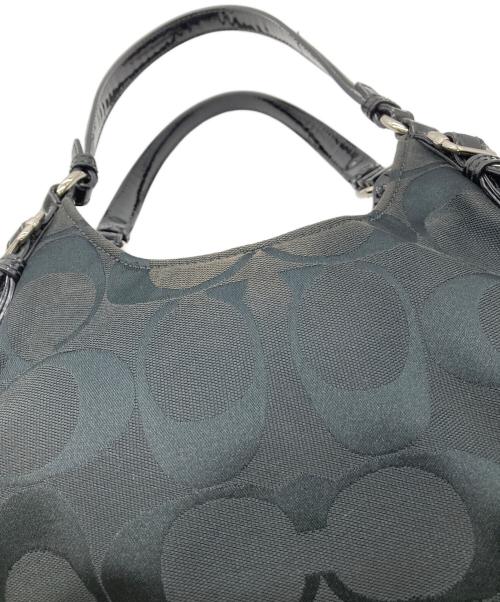 COACH（コーチ）COACH (コーチ) シグネチャーワンショルダーバッグ ブラックの古着・服飾アイテム
