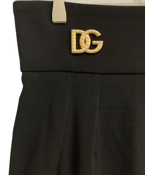 DOLCE & GABBANA（ドルチェ＆ガッバーナ）DOLCE & GABBANA (ドルチェ＆ガッバーナ) ロゴペンシルスカート ブラック サイズ:40の古着・服飾アイテム