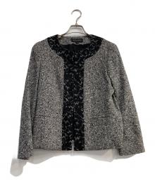 ESCADA（エスカーダ）の古着「レース切り替えジャケット」｜ブラック