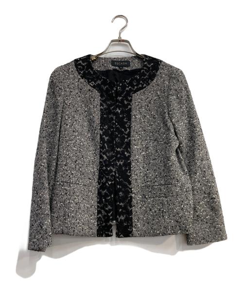 ESCADA（エスカーダ）ESCADA (エスカーダ) レース切り替えジャケット ブラック サイズ:36の古着・服飾アイテム