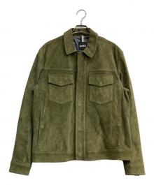 BOSS（ボス）の古着「Mucker スウェードレザージャケット」｜カーキ