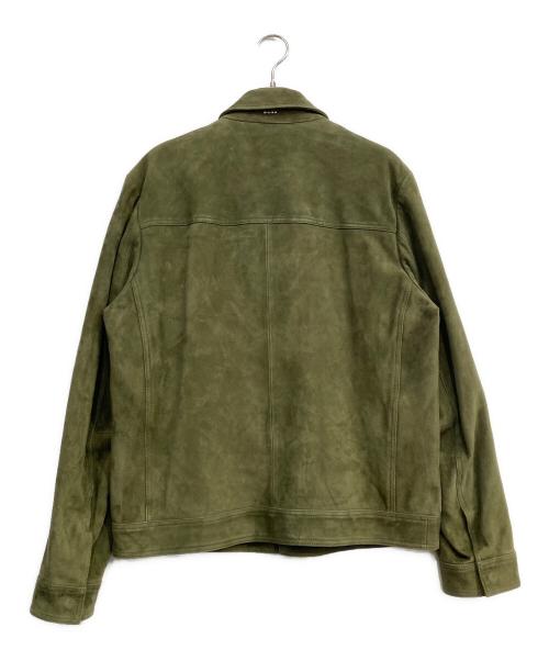 BOSS（ボス）BOSS (ボス) Mucker スウェードレザージャケット カーキ サイズ:48の古着・服飾アイテム