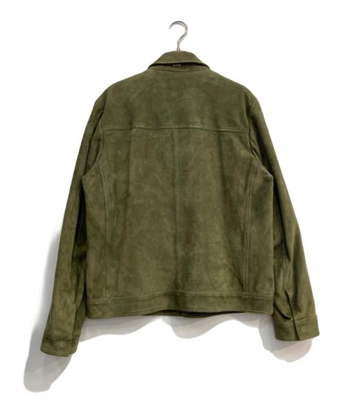 BOSS（ボス）BOSS (ボス) Mucker スウェードレザージャケット カーキ サイズ:48の古着・服飾アイテム
