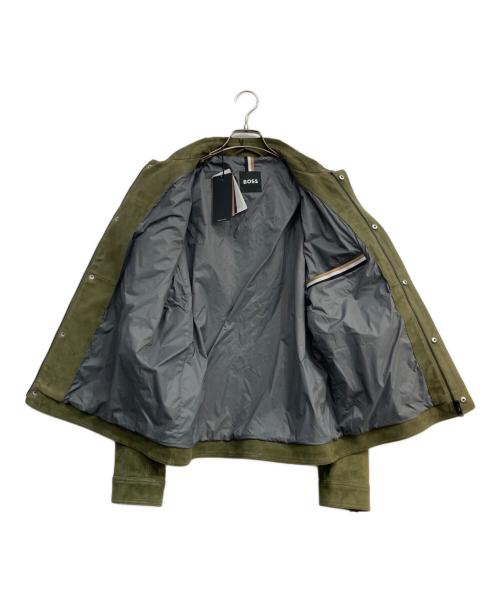 BOSS（ボス）BOSS (ボス) Mucker スウェードレザージャケット カーキ サイズ:48の古着・服飾アイテム