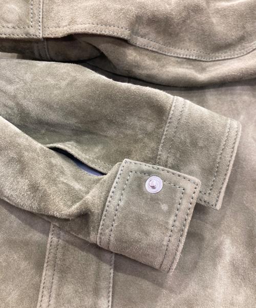 BOSS（ボス）BOSS (ボス) Mucker スウェードレザージャケット カーキ サイズ:48の古着・服飾アイテム