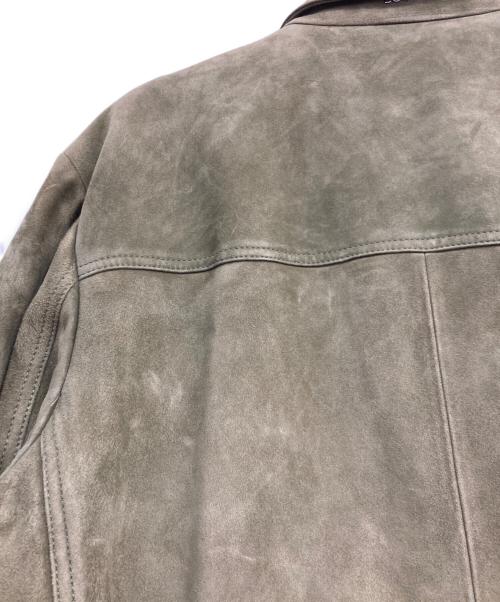 BOSS（ボス）BOSS (ボス) Mucker スウェードレザージャケット カーキ サイズ:48の古着・服飾アイテム