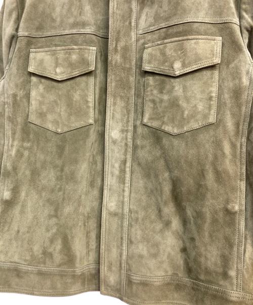 BOSS（ボス）BOSS (ボス) Mucker スウェードレザージャケット カーキ サイズ:48の古着・服飾アイテム