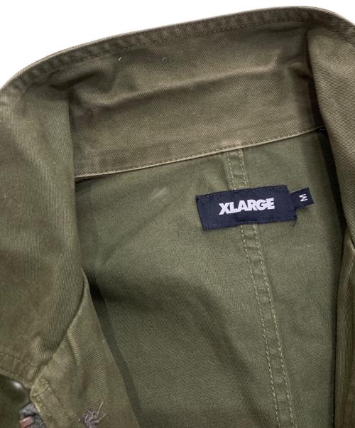 X-LARGE（エクストララージ）X-LARGE (エクストララージ) PATCHED MILITARY JACKET グリーン サイズ:Mの古着・服飾アイテム
