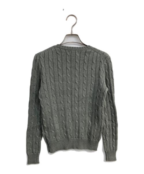 POLO RALPH LAUREN（ポロ・ラルフローレン）POLO RALPH LAUREN (ポロ・ラルフローレン) コットンケーブルニット グレー サイズ:XSの古着・服飾アイテム