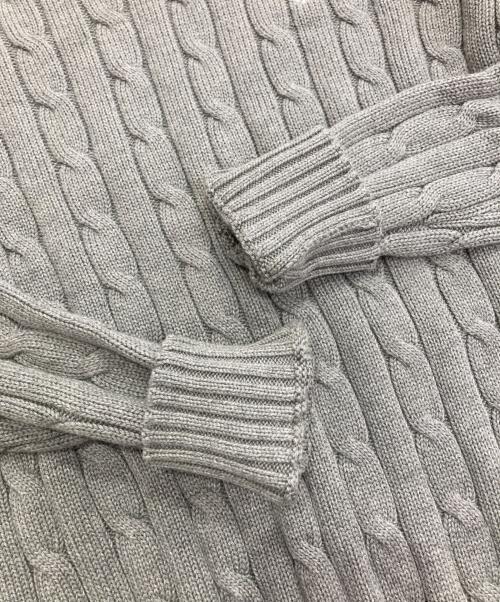 POLO RALPH LAUREN（ポロ・ラルフローレン）POLO RALPH LAUREN (ポロ・ラルフローレン) コットンケーブルニット グレー サイズ:XSの古着・服飾アイテム