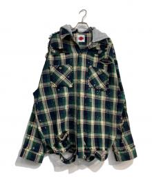 FR(13)NDS（フレンズ）の古着「Cotton Damege Shirt」｜ネイビー×ベージュ