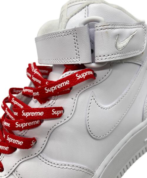 NIKE（ナイキ）NIKE (ナイキ) Supreme (シュプリーム) AIR FORCE 1 MID SP ホワイト サイズ:27cmの古着・服飾アイテム