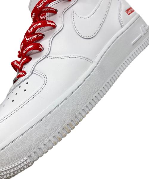 NIKE（ナイキ）NIKE (ナイキ) Supreme (シュプリーム) AIR FORCE 1 MID SP ホワイト サイズ:27cmの古着・服飾アイテム
