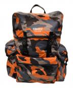 DSQUARED2ディースクエアード）の古着「CERESIO 9 CAMO BIG BACKPACK」｜オレンジ×グレー